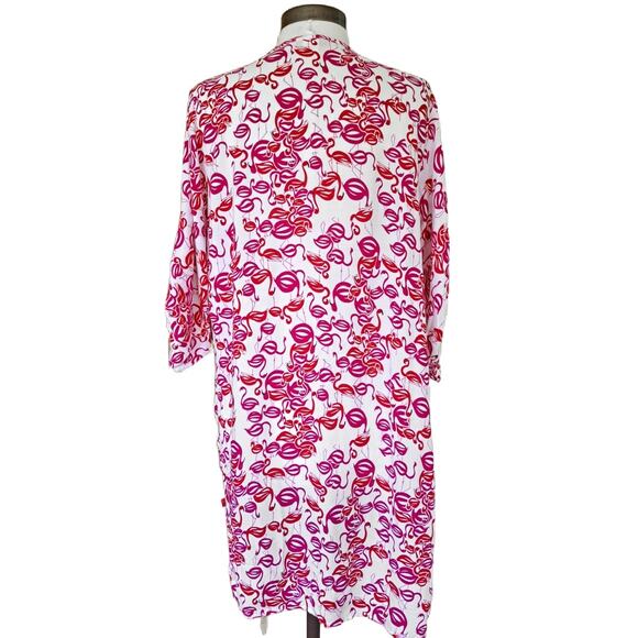 Josie Natori Flamingo Print Flamenco Sleepshirt Size Large - Picture 3 of 8